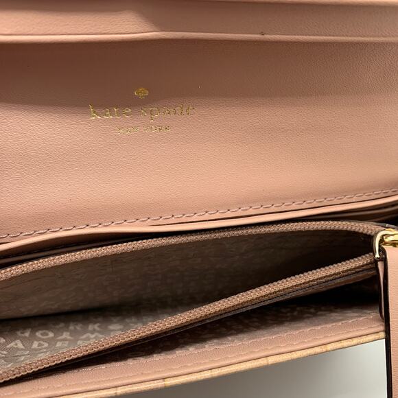 KATE SPADE New York Croco Print Wallet w/ Wristlet - Picture 6 of 9